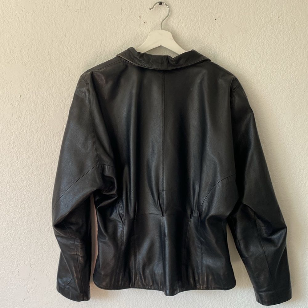 Vintage 1980s Wilson’s Leather cropped leather jacket - Picture 9 of 12